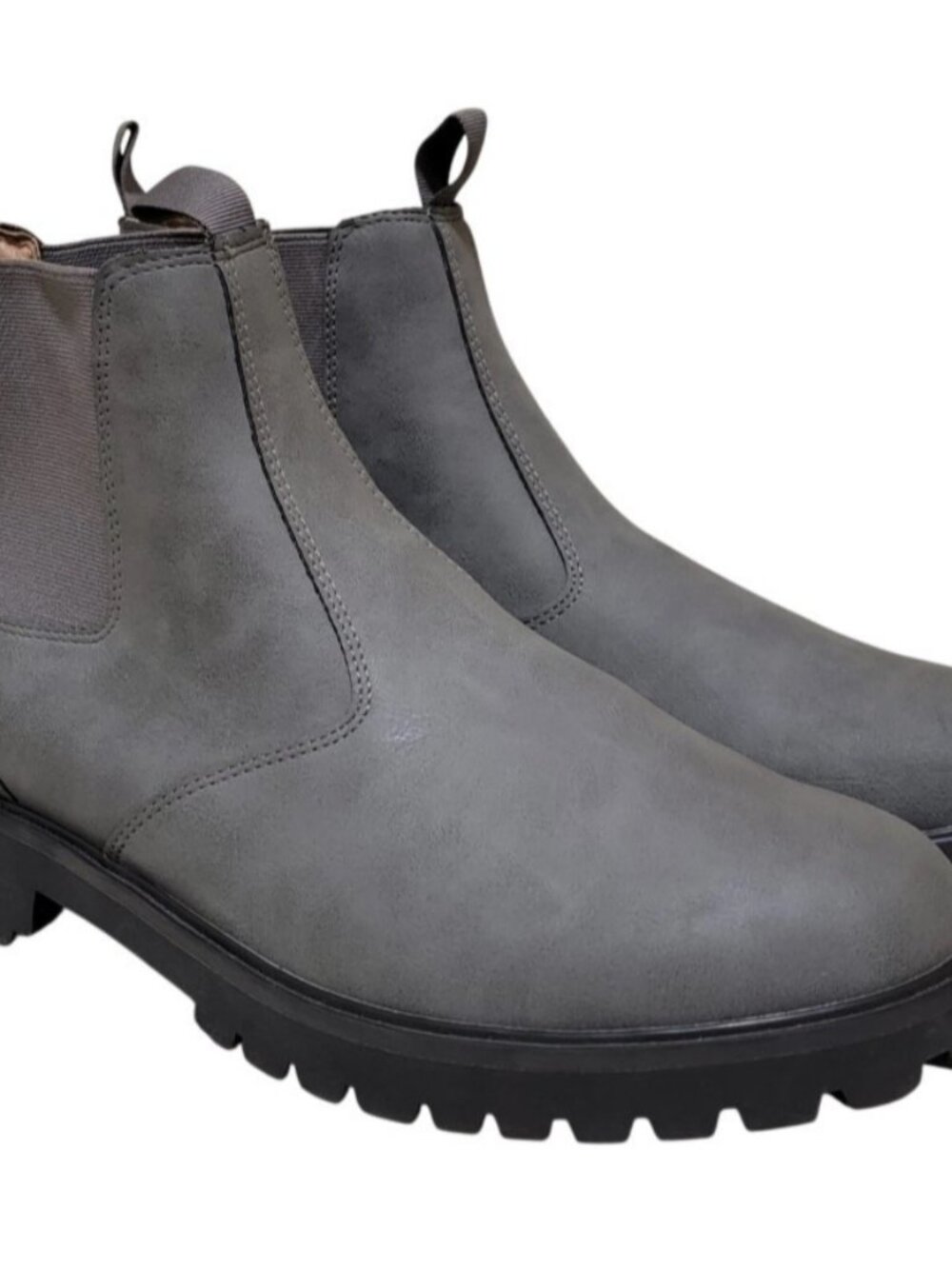 JBU Kai Water Resistant Chelsea Boot Gray Leather Pull-On Size 10M
